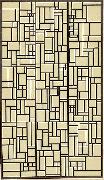 Theo van Doesburg Design for Stained-Glass Composition V. oil on canvas